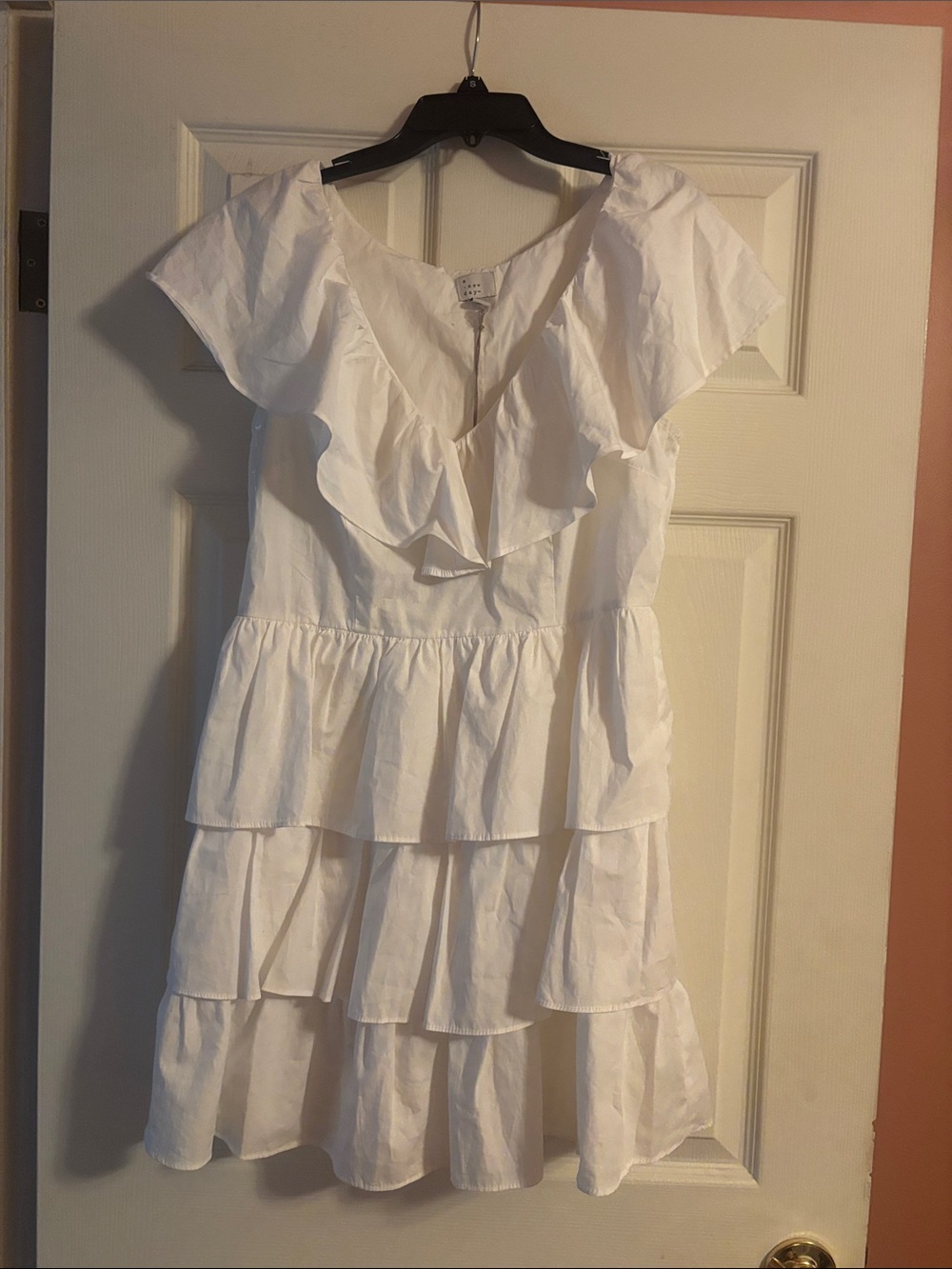 a new day White Ruffle Tiered Fit&Flare Mini Dress